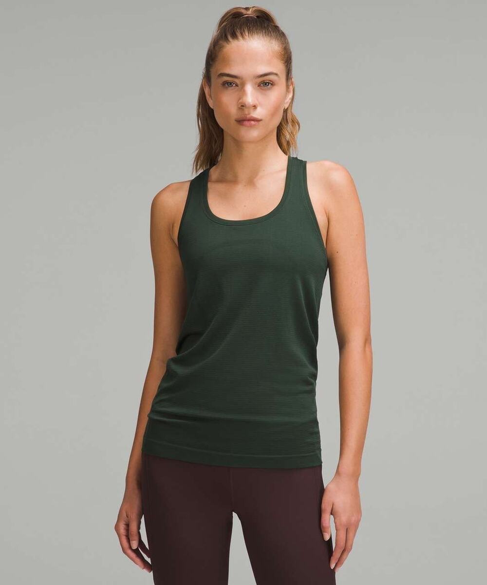 Lululemon Swiftly Tech Racerback Tank Top Dark Green Size 12